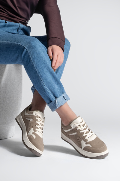 Marjin Women's Sneaker Multi-Piece Sports Shoes Gosfin Mink Suede