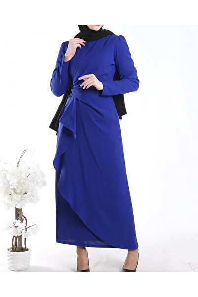 Modamorfo Asymetrické krepové šaty s přední sukní Allerli -Saks