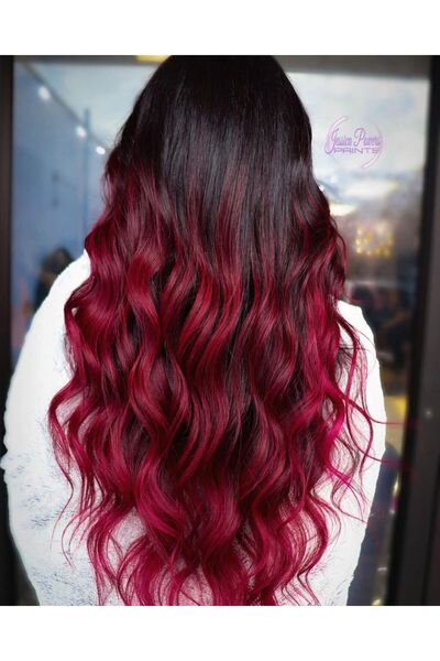 REMY HAİR YENİ Siyah Kızıl AFRO Dalgalı Uzun Yarım Ay Saç – 3 Parça Çıt Çıt 8...