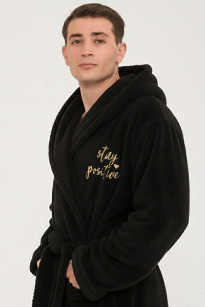 Miespiga Men's Long Welsoft Hooded Dressing Gown