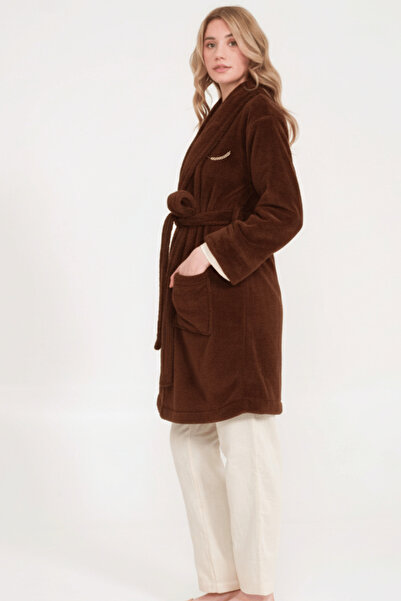 Miespiga Women's Welsoft Shawl Collar Fleece Dressing Gown