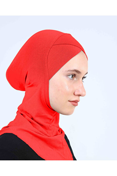 Ecardin Cross Hijab Turban Cross Neck Collar Bonnet - St 232 Red