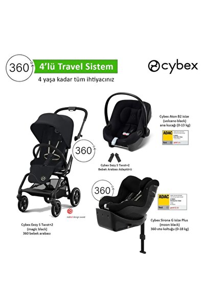 Cybex 4 lü travel sistem Eezy S 360 Twist+2 + Aton B2 isize + Sirona Gi Plus 360 isize + Eezy Adaptör