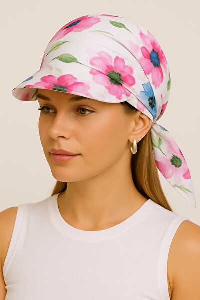 ZERAMİNE Pălărie cu boruri pentru femei – Model bandană cu legătură la spate,...