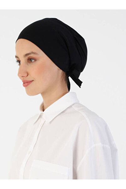 Ecardin Geniş Ebatlı Likrasız Tesettür Bone - St 211 Siyah