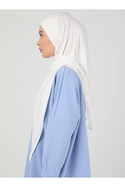 Ecardin Ρυθμιζόμενο ύφασμα βισκόζης με φερμουάρ Hijab Lycra Shawl - St 099 Cream