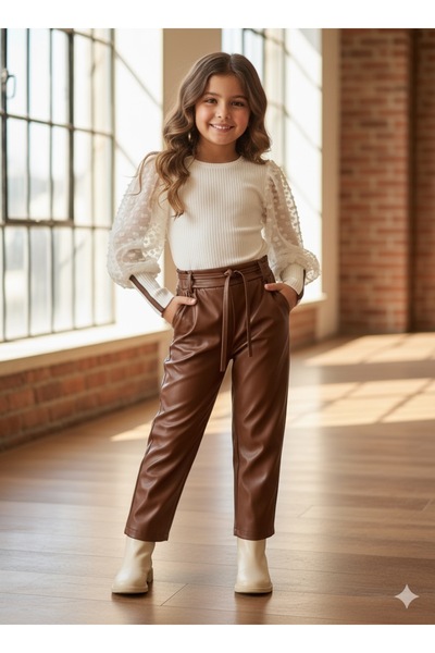 Elit deri pantolon alt üst