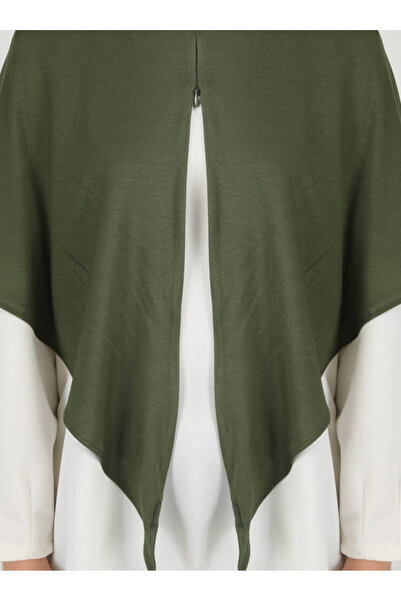 Ecardin Ρυθμιζόμενο ύφασμα βισκόζης με φερμουάρ Hijab Lycra Shawl - St 099 Khaki