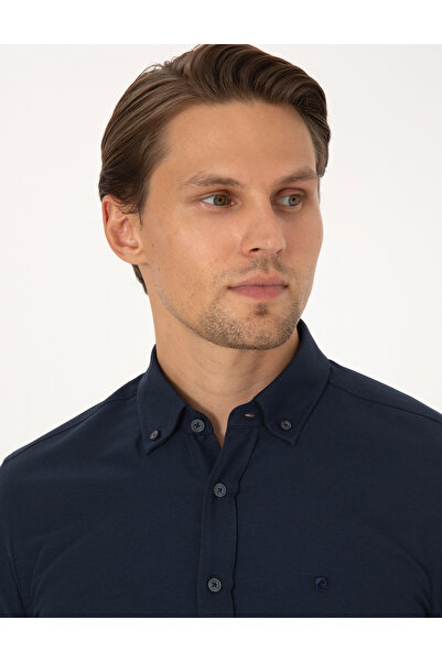 Pierre Cardin Μακρυμάνικο πουκάμισο Navy Blue Slim Fit 50297998-VR033