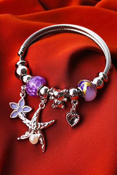 Bonicce Çelik Charmlı Bileklik Kararma Yapmaz