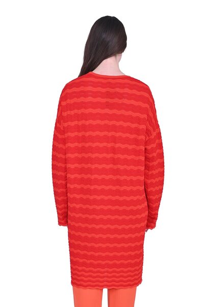 Invee Wave Knitwear Tunic Red