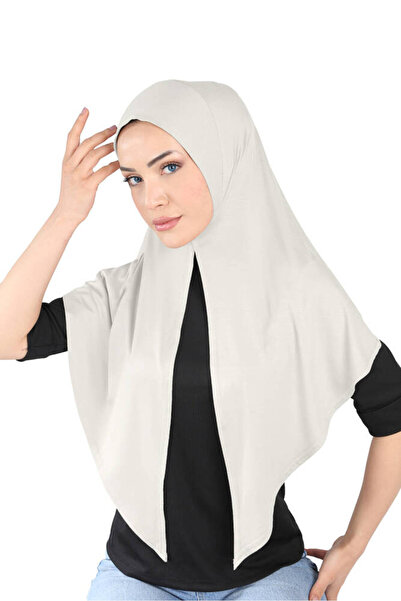 Ecardin Υφασμάτινο βισκόζη Πρακτικό έτοιμο σάλι τουρμπάνι - St 101 Cream