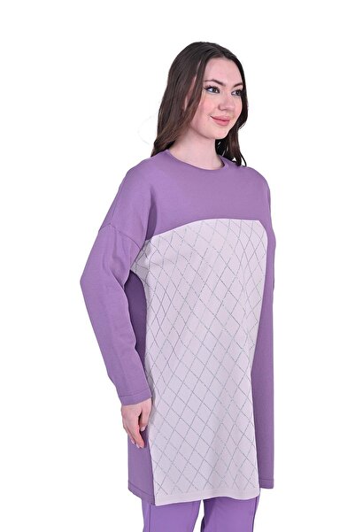 Invee Baklava Stone Knitwear Tunic Eflatun