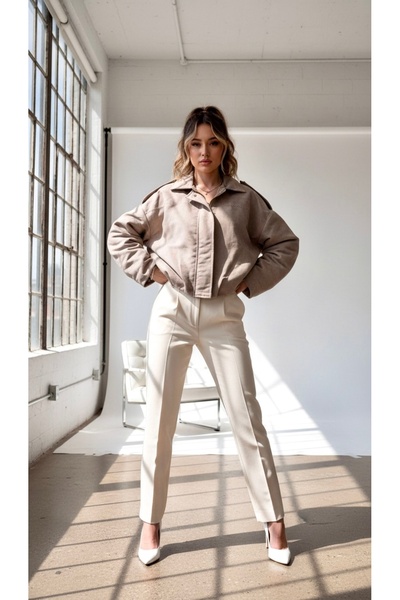 mantova Oversize Bomber Suede Jacket