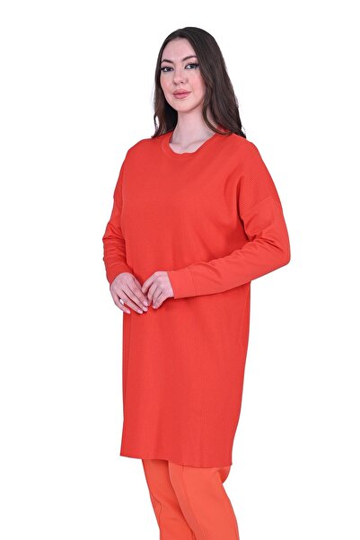 Invee Stick Knitwear Tunic Red