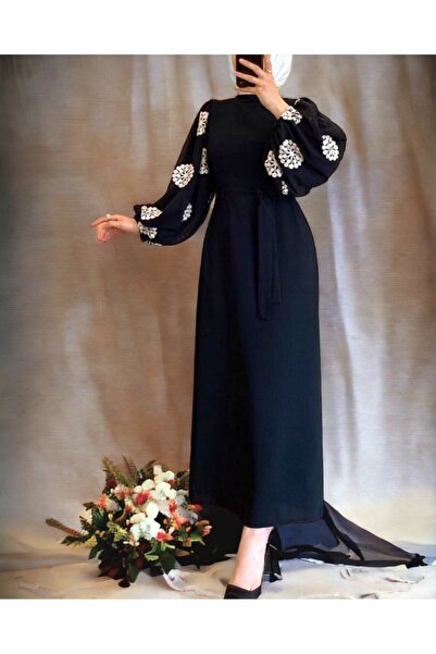 Modamorfo Φόρεμα με κεντητό μολύβι από τούλι - Λεπτομέρεια μανίκι