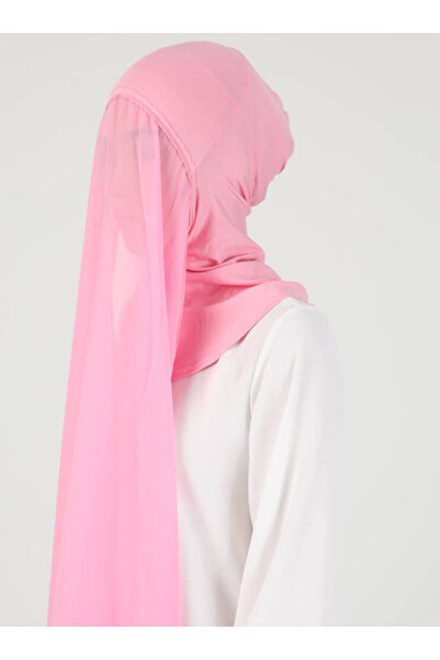 Ecardin Șal din țesătură șifon Hijab premium - St 100 roz