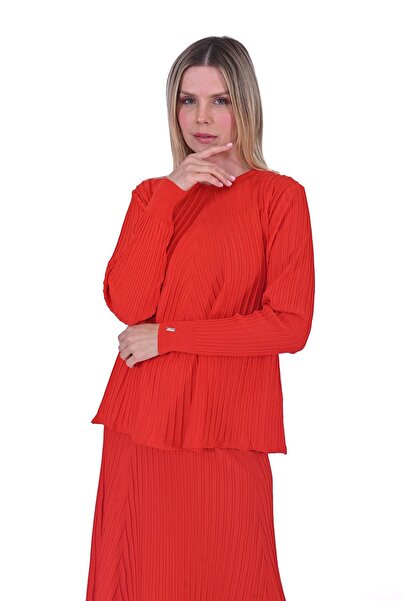 Invee Application Knitwear Tunic Orange