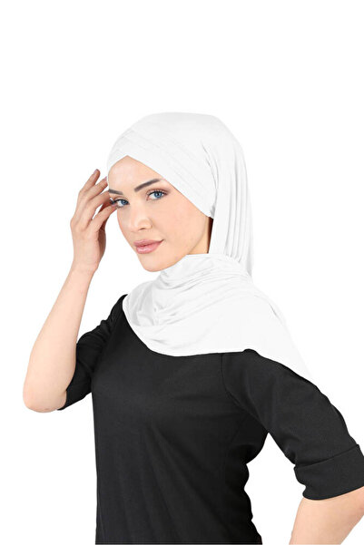 Ecardin 3x Άνετο Σάλι Cross ελαστικό ύφασμα - St 059 Λευκό