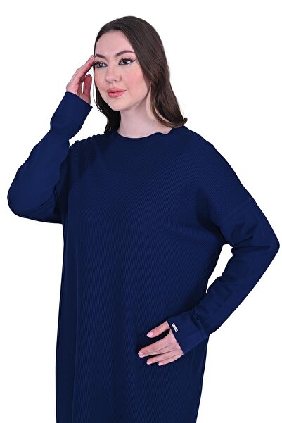 Invee Çubuk Knitwear Tunic Dark Blue