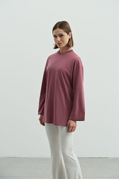 C&City Μπλουζάκι με μεγάλο μανίκι Oversize 2 Pack 964 Yellow/Dried Rose