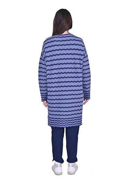 Invee Wave Knitwear Tunic Indigo