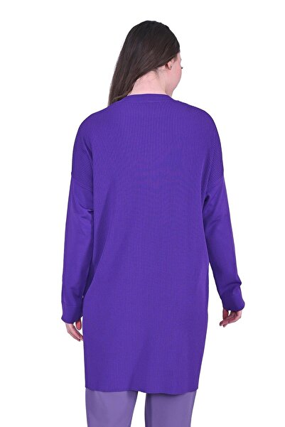 Invee Çubuk Knitwear Tunic Purple