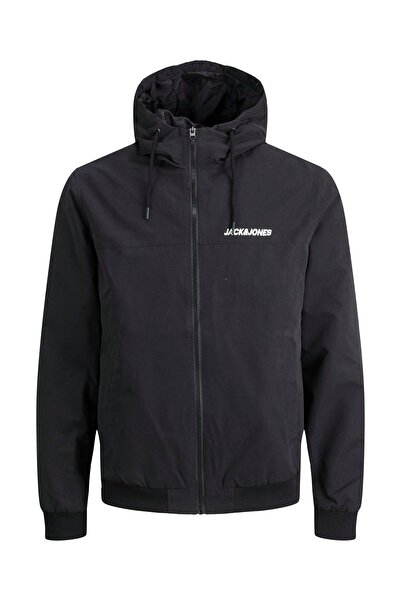 Jack & Jones JJERUSH HOOD BOMBER NOOS Μαύρο