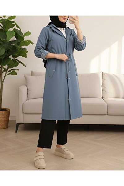 Modamorfo Тренч з підкладкою в смужку - Індіго