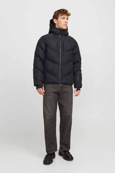 Jack & Jones Men's Wind Resistant Hooded Puffer Coat - Slay