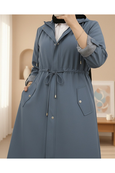 Modamorfo Тренч з підкладкою в смужку - Індіго