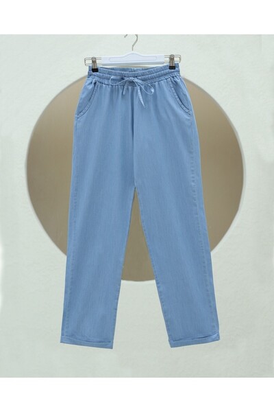 Modamorfo Double Leg Washed Soft Jeans - Ice Blue