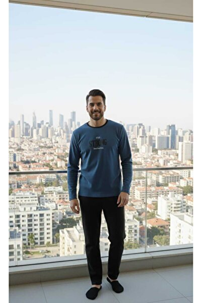 Sude HOMEWEAR ΑΝΔΡΙΚΗ ΣΕΤ ΠΙΤΖΑΜΑ FLEECE