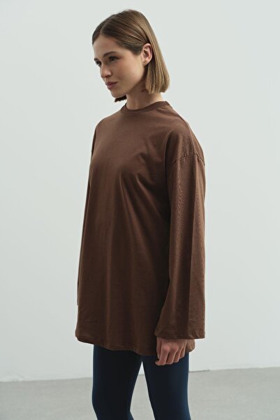 C&City Wide Sleeve Oversized 2-Pack T-Shirt 964 Brown/Ecru