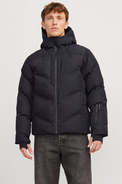 Jack & Jones Men's Wind Resistant Hooded Puffer Coat - Slay
