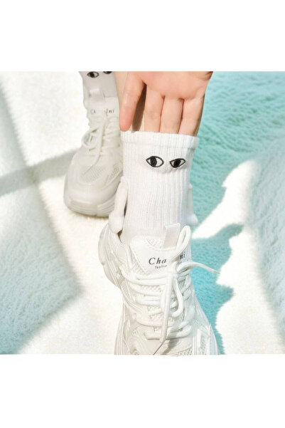 OEM Magnetic Couple Socks, Perfect Christmas Gift, White, Elastane, One Size, Set of 2 pairs