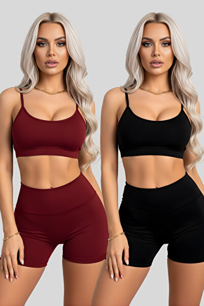 lytonstore Women's Set of 4 Yoga Fitness Sportswear and Casual Crop-Mini Leggings Combination Advantageous Package