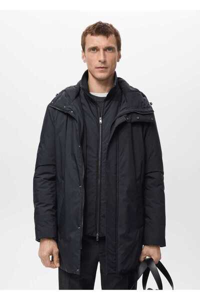 MANGO Man Çıkarılabilir su itici kapitone parka