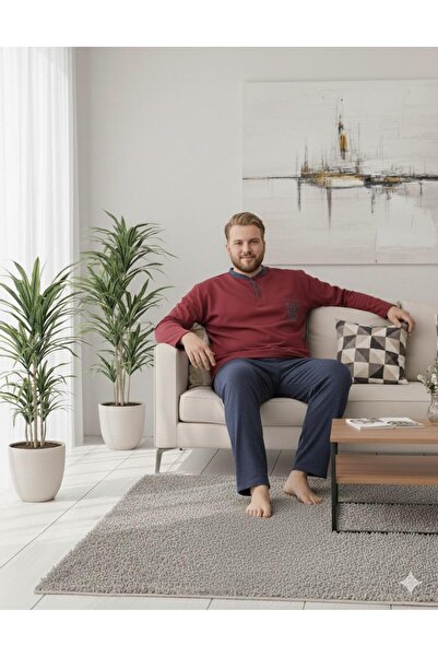 Sude HOMEWEAR Ανδρικό Σετ Πιτζάμες Δύο Κλωστών Plus Size