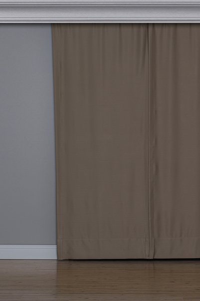 Gauze Fabric Design Blackout Background Curtain in Chickpea Color with Blackout Feature