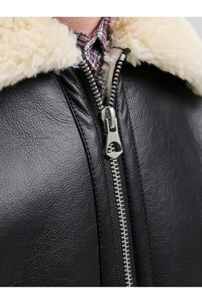 Jack & Jones Liverpool Aviator Faux Leather Men's Jacket 12282948