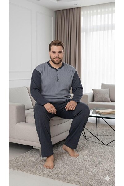 Sude HOMEWEAR Pánský pyžamový set větší velikosti