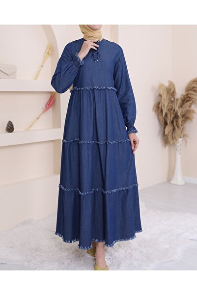 Modamorfo Třídílné seprané džínové šaty