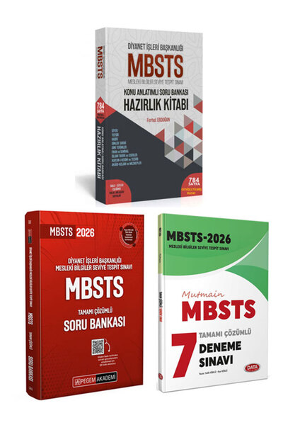 Data Yayınları 2026 Ferhat Erdoğan Pegem MBSTS Tam Kapsamlı Set Konu Soru ve Deneme Sınavı Seti