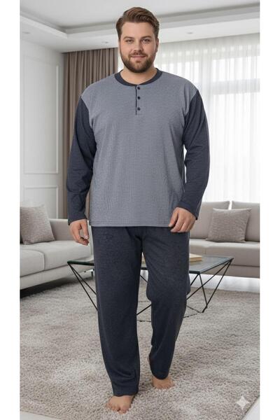 Sude HOMEWEAR Pánský pyžamový set větší velikosti