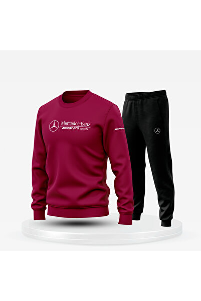 Bulvar Lee Ανδρικό σετ αθλητικής φόρμας Crew Neck M'ercedes B'enz με τύπωμα / Αυτοκίνητο