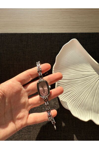 rubsey ساعة يد نسائية عتيقة الطراز بسلسلة رفيعة