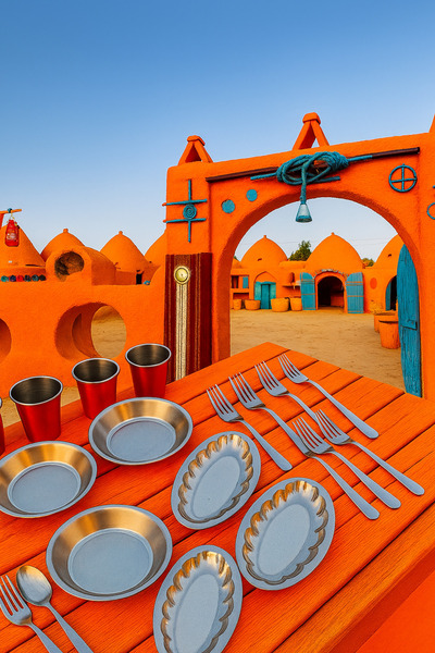 Metler طقم نزهة للتخييم من الفولاذ المقاوم للصدأ 10 قطع |   طقم أطباق وشوك وم...