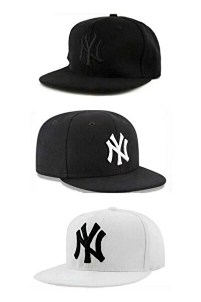 awix Spor Hip Hop Şapka Unisex Arkası Çıtçıtlı Ayarlanabilir ÜÇ 'LÜ Takım 100...