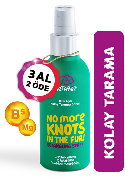 Metapet Köpek Kıtık Açıcı, Kolay Tarama Spreyi, Köpek Tüy Dökülmesi Bakımı Sağlığı, 150 ml